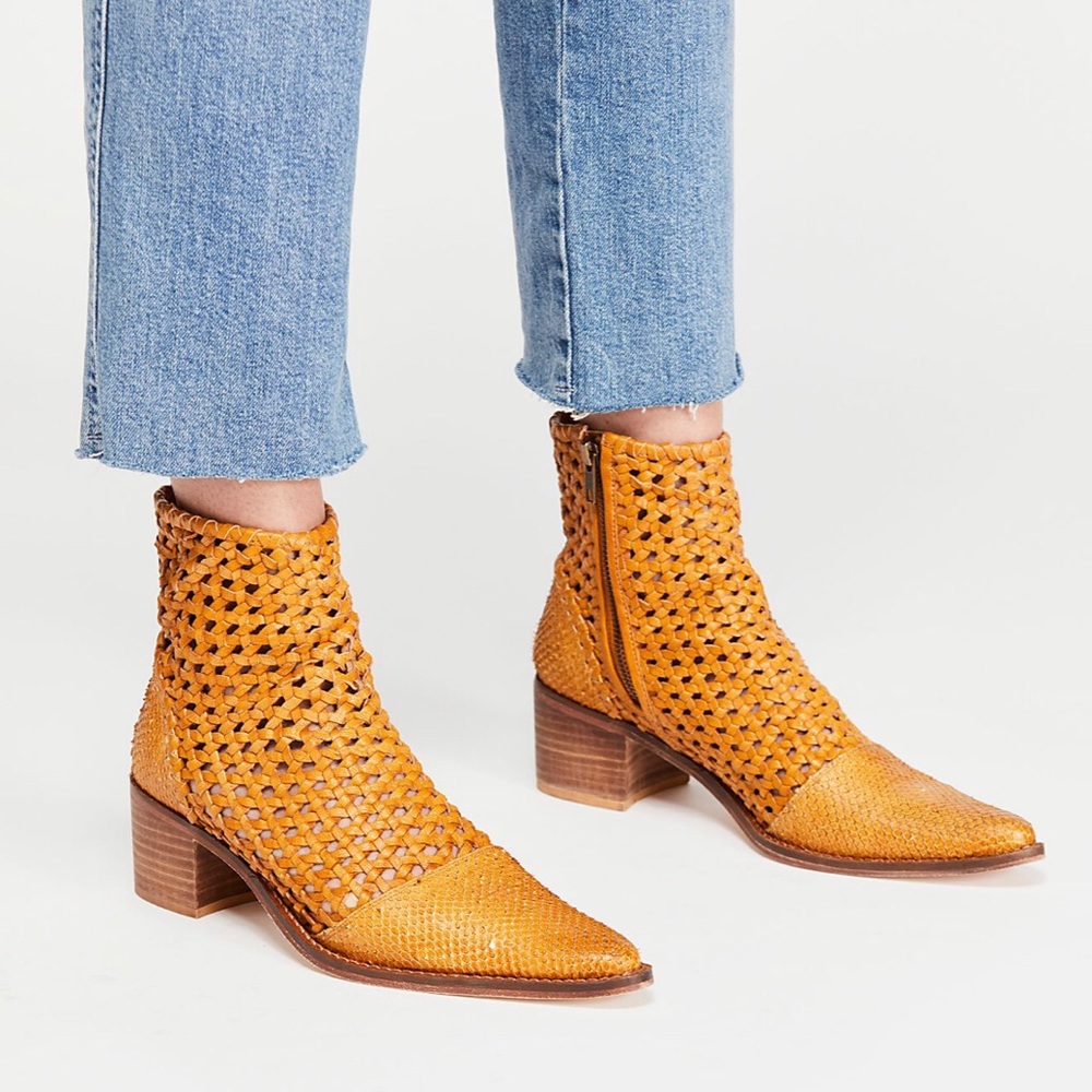 Free People In The Loop Woven Boots - Tan